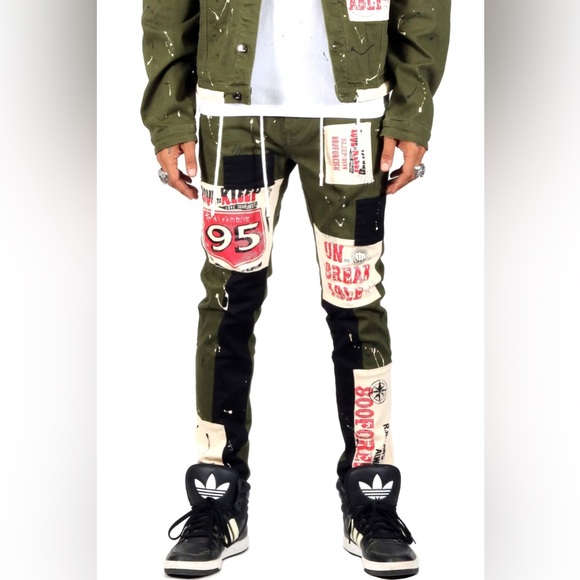 Kleep Other - Kleep Chive Washed Skinny Twill Pants 36
